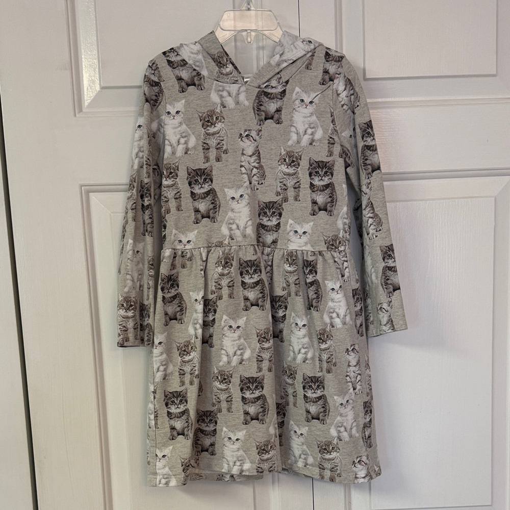 Carter's Gray Cat Print Casual Dress